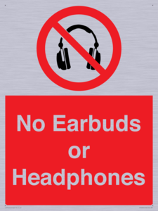 No Earbuds or Headphones
